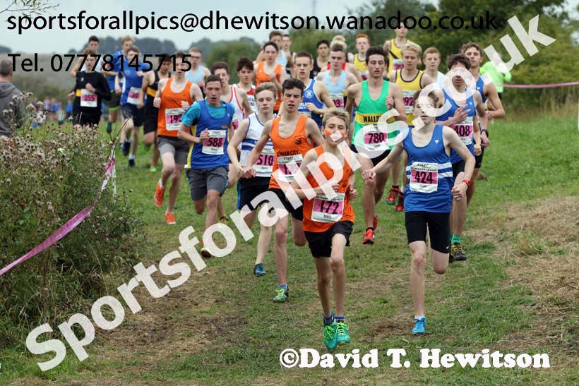 Mens under-17s Start Fitness North Eastern Harrier League, Tanfield, County Durham. Photo: David T. Hewitson/Sports for All Pics